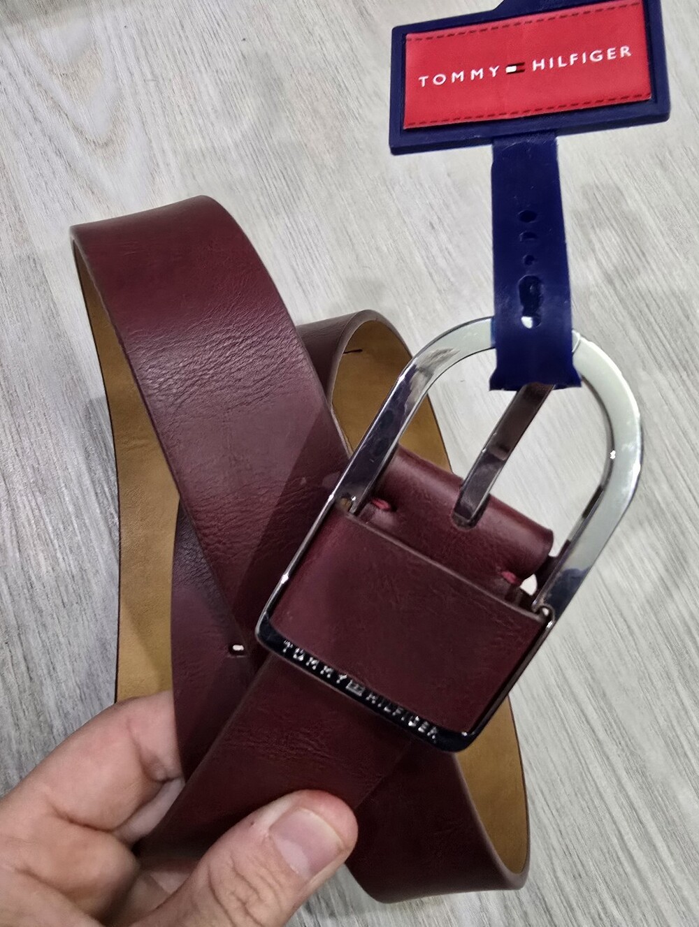 Tommy Hilfiger Belt Womens M Brown Synthetic Leather NWT $59.50